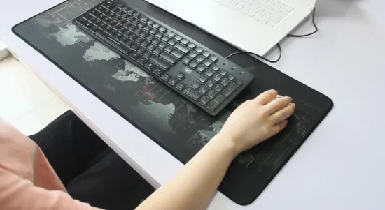 Mapa del mundo tamaño grande extendido profesional suave personalizado Amazon teclado de goma caliente alfombrillas de ratón alfombrilla de ratón para juegos de goma al por mayor